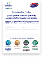 Sustainability pledge